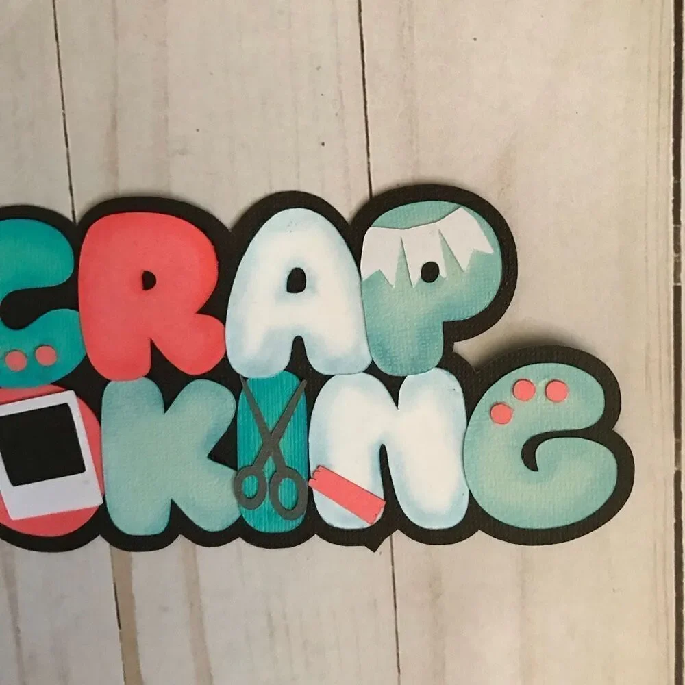 3-D Scrapbook or card title Scrapbooking Handmade acid free